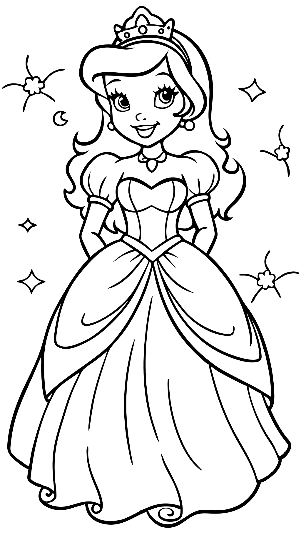 coloriages de princesse Disney à imprimer gratuitement